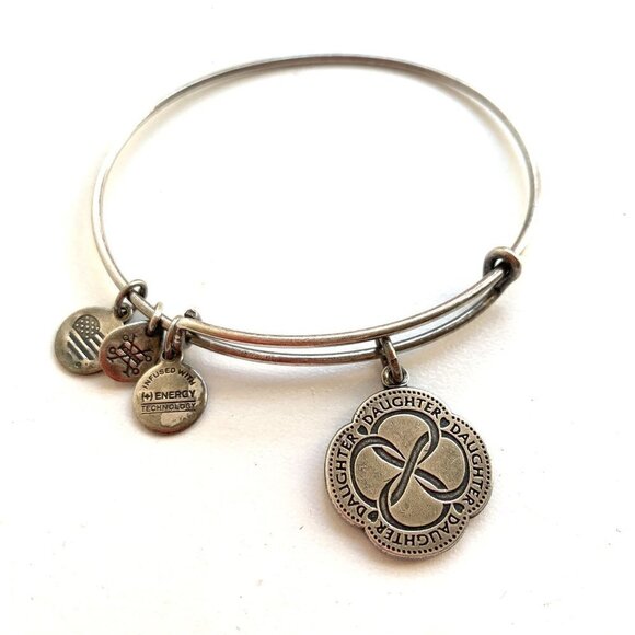 Alex and Ani Daughter Charm Bracelet Silver Finish - Expands 2"- 3.5" - Picture 1 of 2